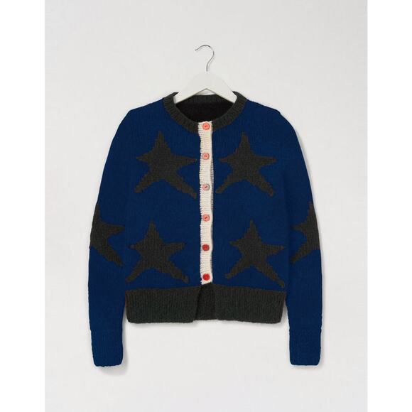 Wool and the Gang A Star Is Born Cardigan Sweater- 1 Duck Egg Blue - Picture 2 of 3